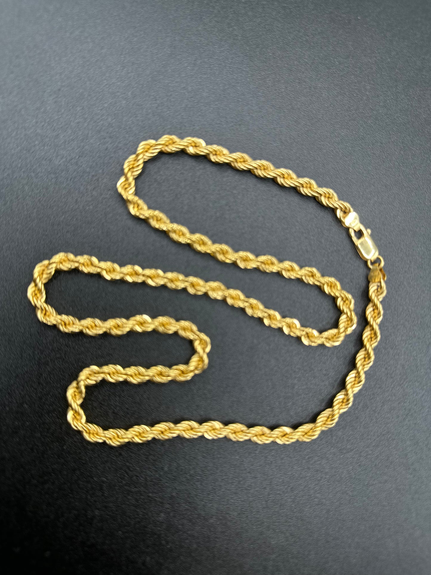 Italian Rope Necklace 18K Solid Gold