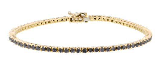 18k Gold Tennis Bracelet with Natural Diamonds